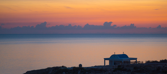 Naklejka na ściany i meble Cape Greco panoramic view at sunrise