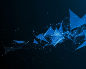 Background with abstract color particles.