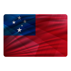 National flag of Samoa in modern design style.
