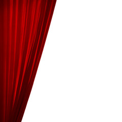 Isolated red curtain