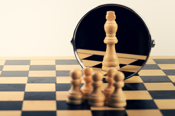 concept of business leadership teamwork power and belief