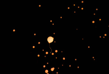 Fabulous Balloons glow in the night sky