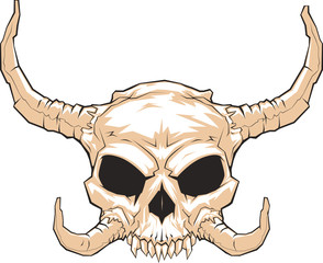 horned skull_001