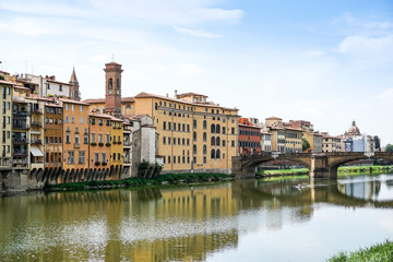street view of Old Town Florence Tuscany, Italy