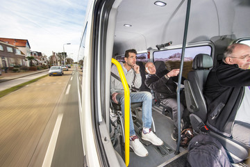 Disabled taxi on the road