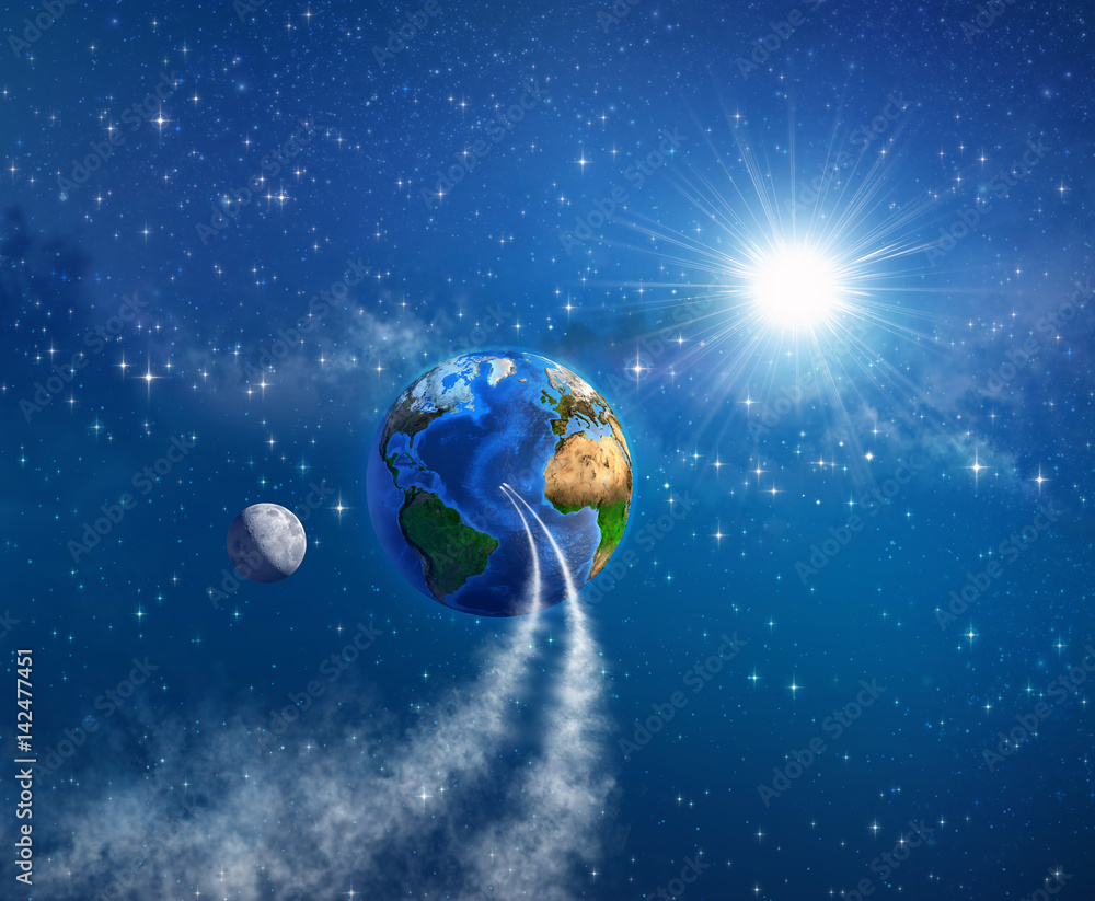 Wall mural return to earth