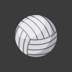 volleyball ball icon over gray background. colorful design. vector illustration