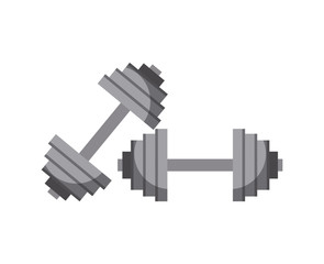 Fototapeta premium dumbbell icon over white background. vector illustration
