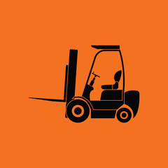 Warehouse forklift icon