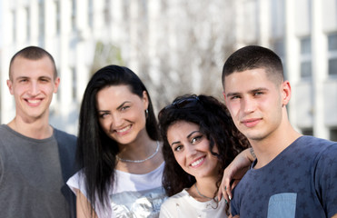 Group of students posing