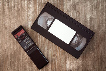 VHS cassette and remote control