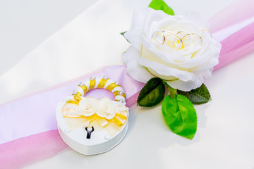 Wedding decoration on wedding car desing flower