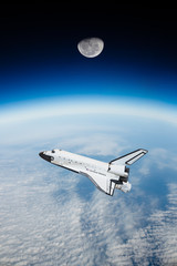 Obraz premium Space shuttle in space ( NASA image not used )