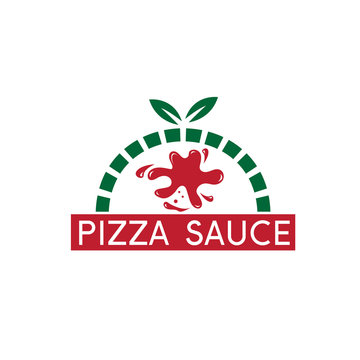 pizza sauce blot concept vector design template