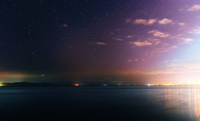 Fototapeta na wymiar Light and dark sky on the Petropavlovsk-Kamchatsky