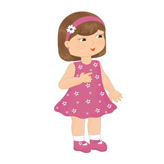 Девочка в розовом платье