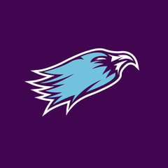 eagle head sport mascot vector design template