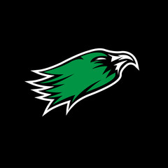 eagle head sport mascot vector design template