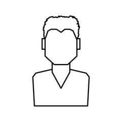 Man faceless profile vector illustration graphic design