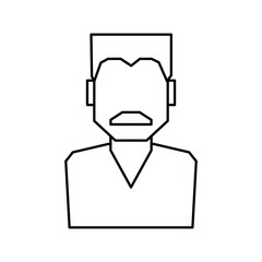 Man faceless profile vector illustration graphic design