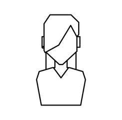 Woman faceless profile vector illustration graphic design