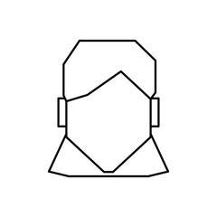 Woman faceless profile vector illustration graphic design