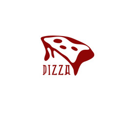 pizza slice with cheese vector design template
