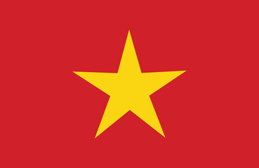 Obraz premium Vector of amazing Vietnamese flag.