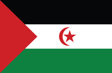 Vector of amazing Western Sahara flag.