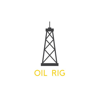 oil rig abstract simple vector design template