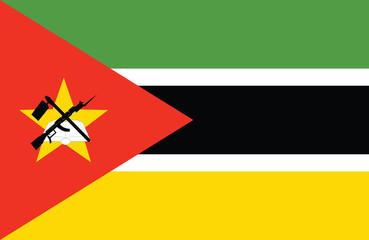 Vector of amazing Mozambique flag.