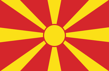 Vector of amazing Macedonian flag.