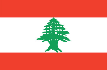 Vector of amazing Lebanon flag. - obrazy, fototapety, plakaty