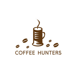 coffee cup in a form of collet vector design template