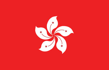 Vector of amazing Hong Kong flag.