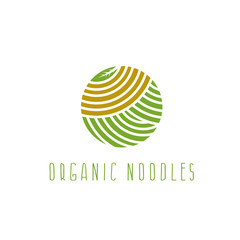 organic noodle round concept vector design template