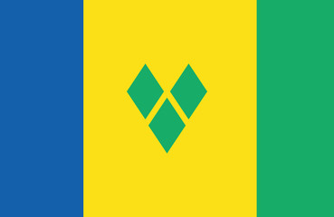 Vector of amazing Saint Vincent and the Grenadines flag.