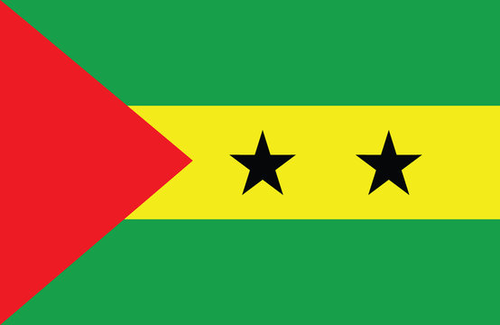 Vector of amazing Sao Tome and Principe flag.