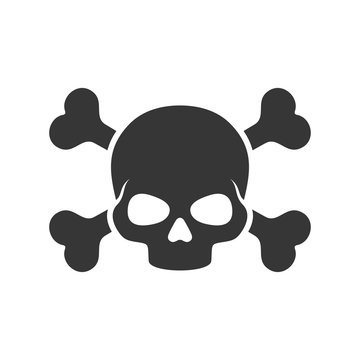 recommend clip art: Skull and Crossbones Icon on White Background. Vector