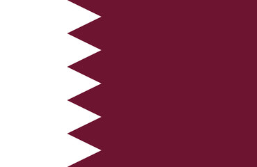 Vector of amazing Qatar flag.