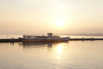 Old Boat on Lake Geneva; Lausanne; Switzerland