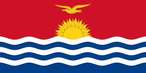 Vector of amazing Kiribati flag.