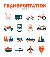 Transportation premium icon set