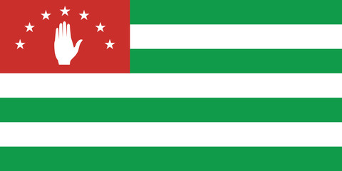 Vector of amazing Abkhazia flag.