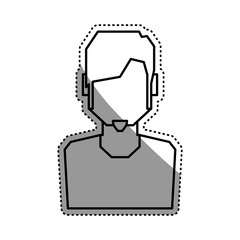 Man faceless profile vector illustration graphic design