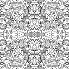 Vector Monochrome Abstract Pattern. Lace. Deco Ornament. For Coloring
