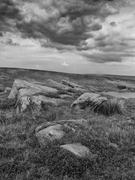 yorkshire moors with outcrops