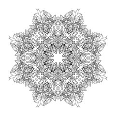 Vector Beautiful Deco Mandala. Circle Abstract Object Isolated On White Background. Ethnic Decorative Element