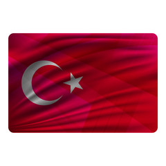 National flag of Turkey in modern design style.