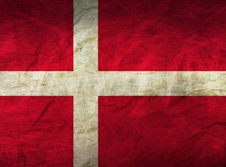 Denmark Flag on Paper